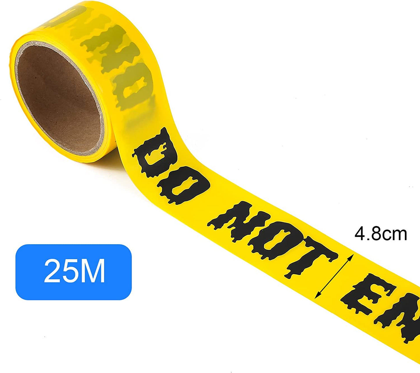 Halloween Caution Tapes, Halloween Hazard Warning Barrier Tape Halloween Zombie Caution Tape, Halloween Props Fright Tape Bundle for Zombie Party or Halloween Party Decorations(25Mx4.8Cm) (Style B)