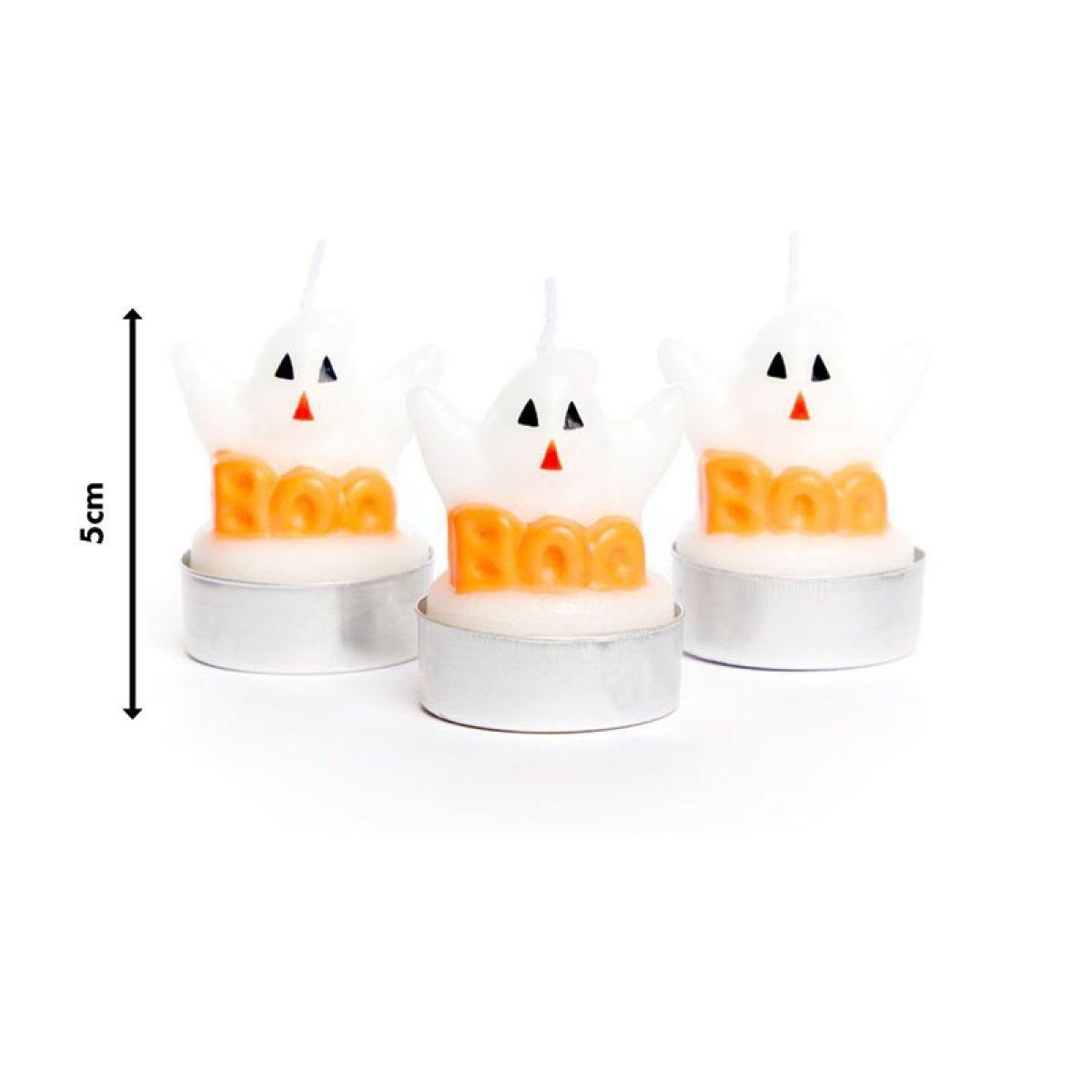 Ghost Tea Light Candles - 5cm (3pk)