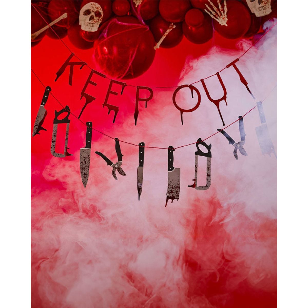 Keep Out Blood Drip & Weapon Garland