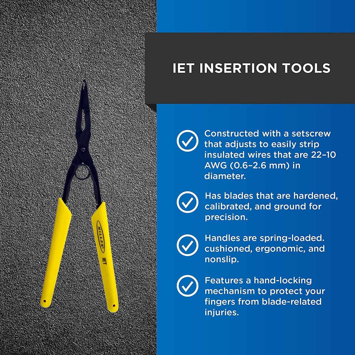 IET Cable Connector Insertion or Extraction Tool, Easily Portable Tool for Professional Technicians, Electricians, and Installers, 3.49 Ounces
