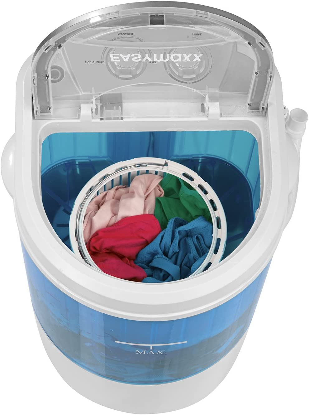 Mini-Washing Machine, Camping Washing Machine Also for Single Households 260W with Centrifugal Function. Improved Version Model Year 2017 (10 Litres)