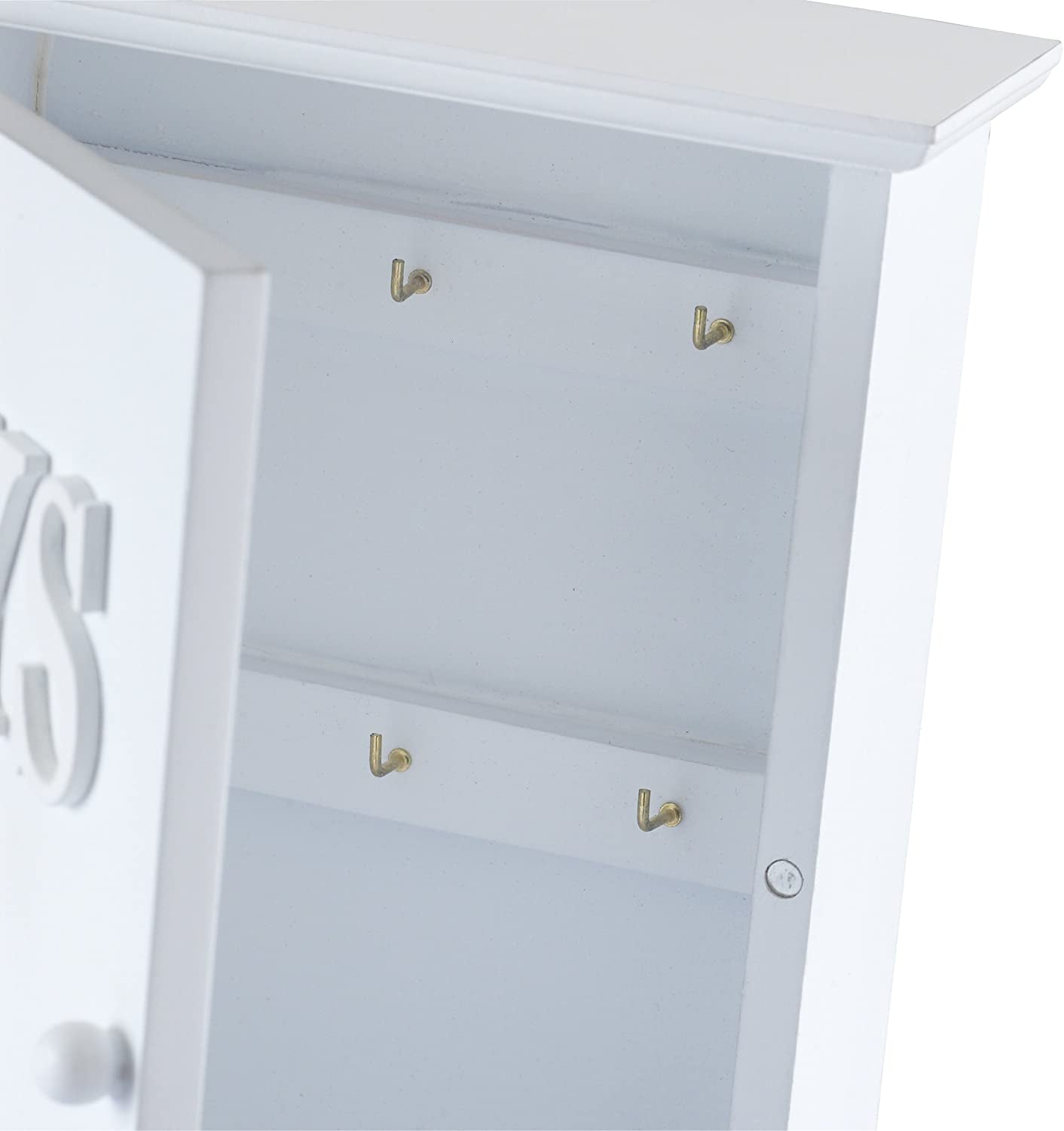 Crisp White Key Cabinet Storage