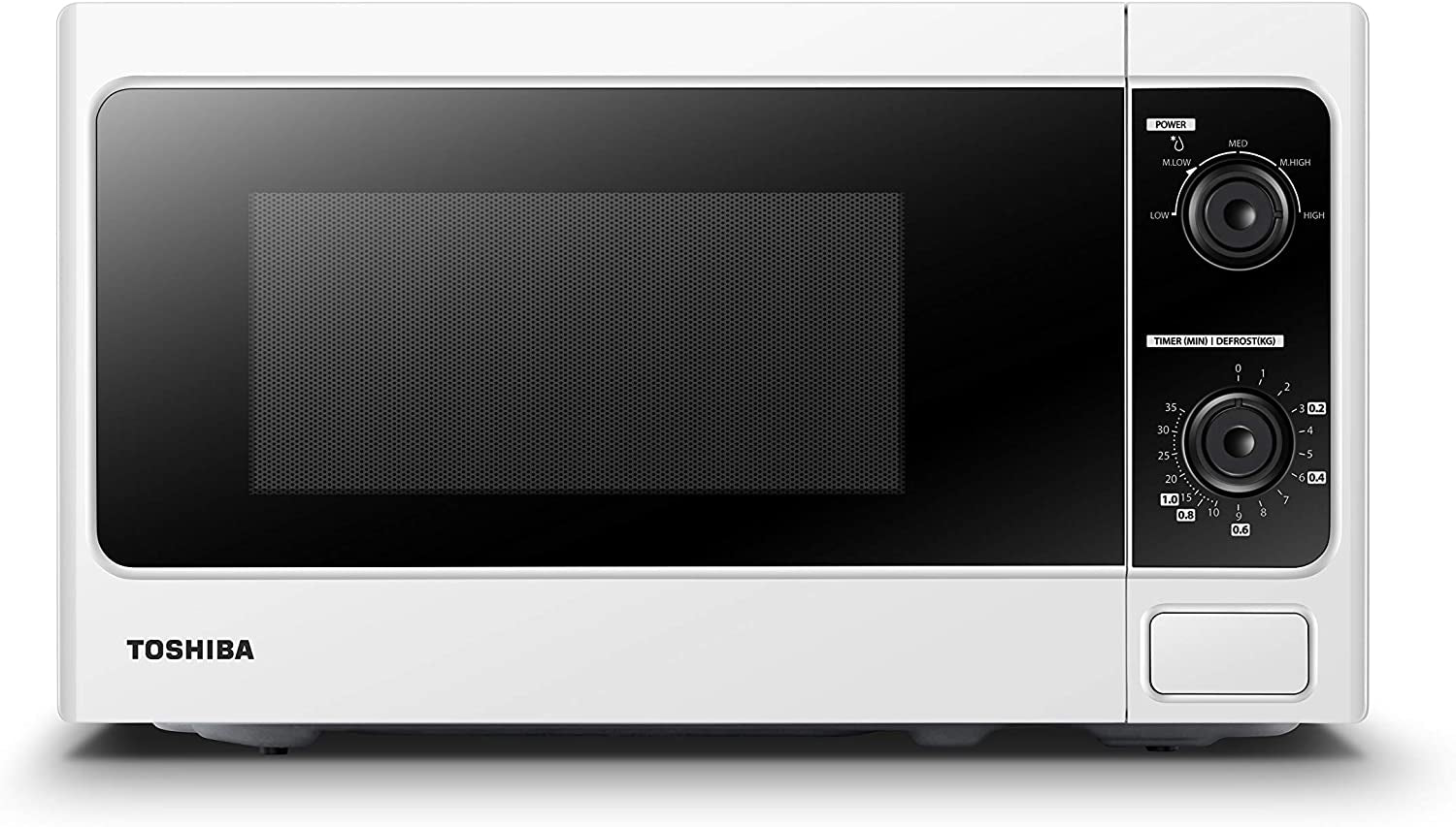 800W 20L Microwave Oven with Function Defrost and 5 Power Levels, Stylish Design – White - MM-MM20P(WH)