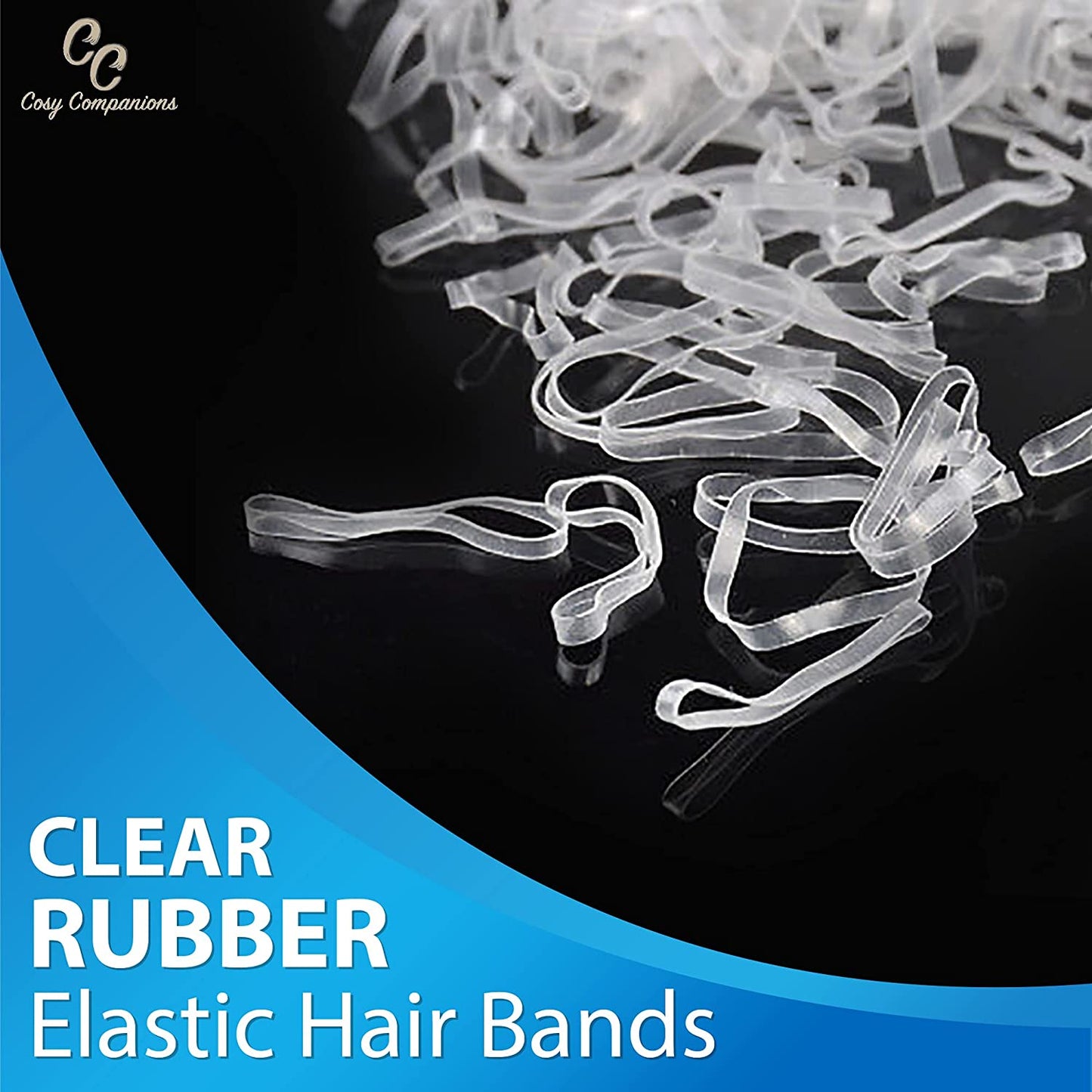 ™ 250X Clear Elastic Hair Bands, Elastic Hair Ties, Hair Band, Hair Elastic, Small Hair Bands, Clear Hair Bands, Rubber Bands for Hair, Clear Hair Elastics, Small Elastic Bands