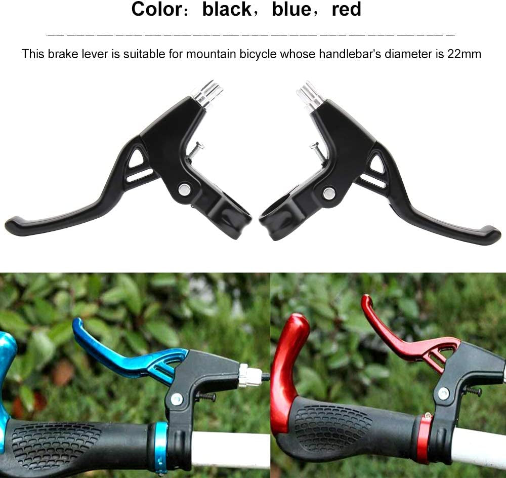 Bicycle Brake Levers Hand Brakes for Bicycles Bike, Aluminium Alloy MTB Bike Bicycle Cycling Brake Level Handles (Black)