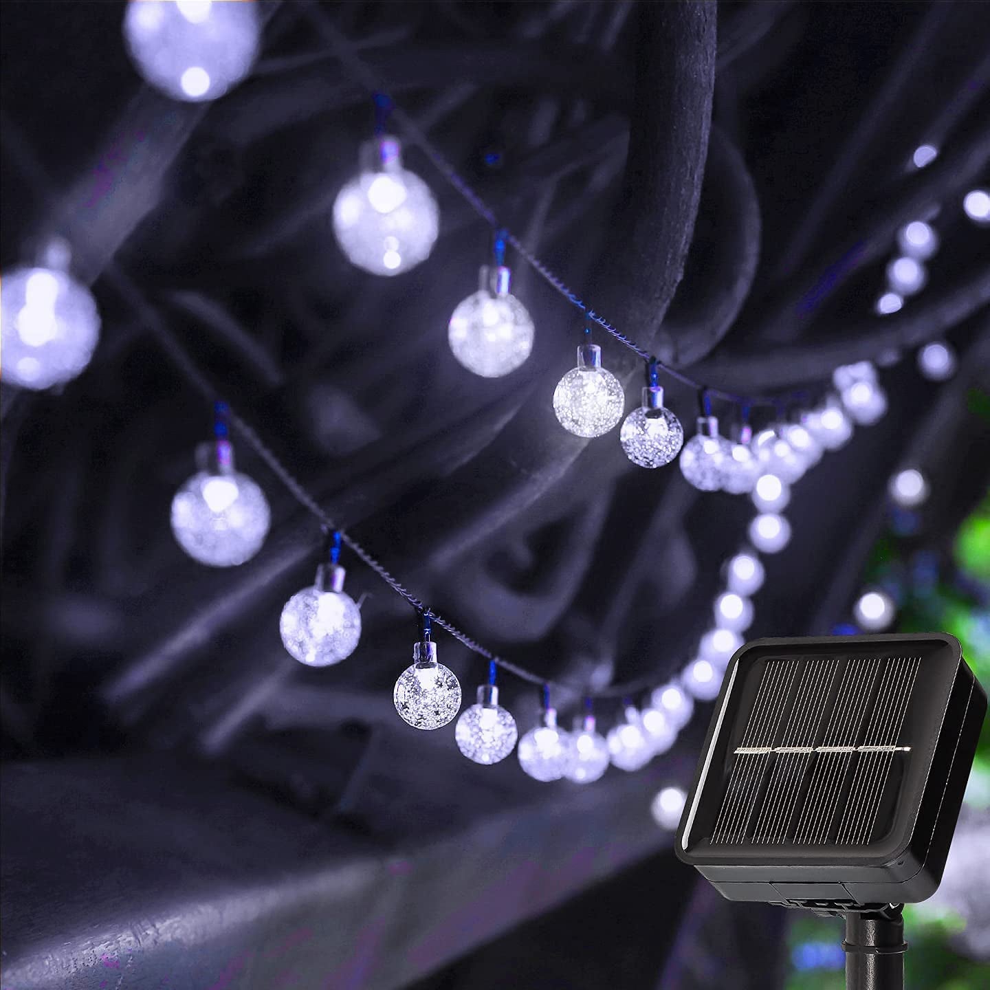 Solar Lights Outdoor Garden Lights Solar Powered 23Ft 50 LED Fairy Lights 8 Modes Auto On/Off Outdoor Christmas Lights Waterproof Globe String Lights for Garden Gazebo Patio Party Xmas Tree Ulanox