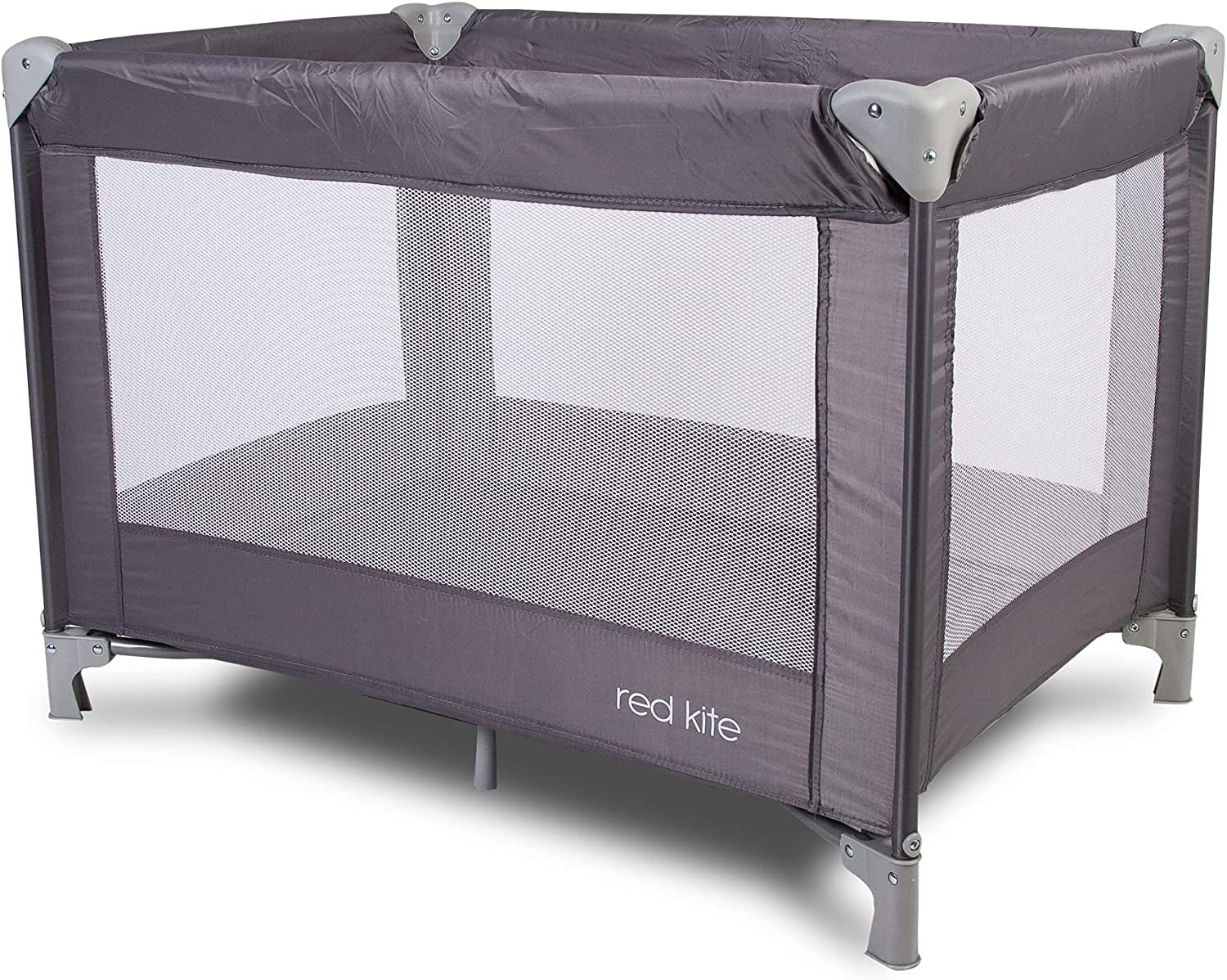 Sleeptight Travel Cot - Grey. Lightweight Padded Travel Cot Suitable from Birth