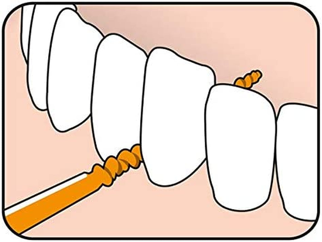 2 Pack X  Easy Pick Interdental Brushes Orange Size XS/S Pack of 36