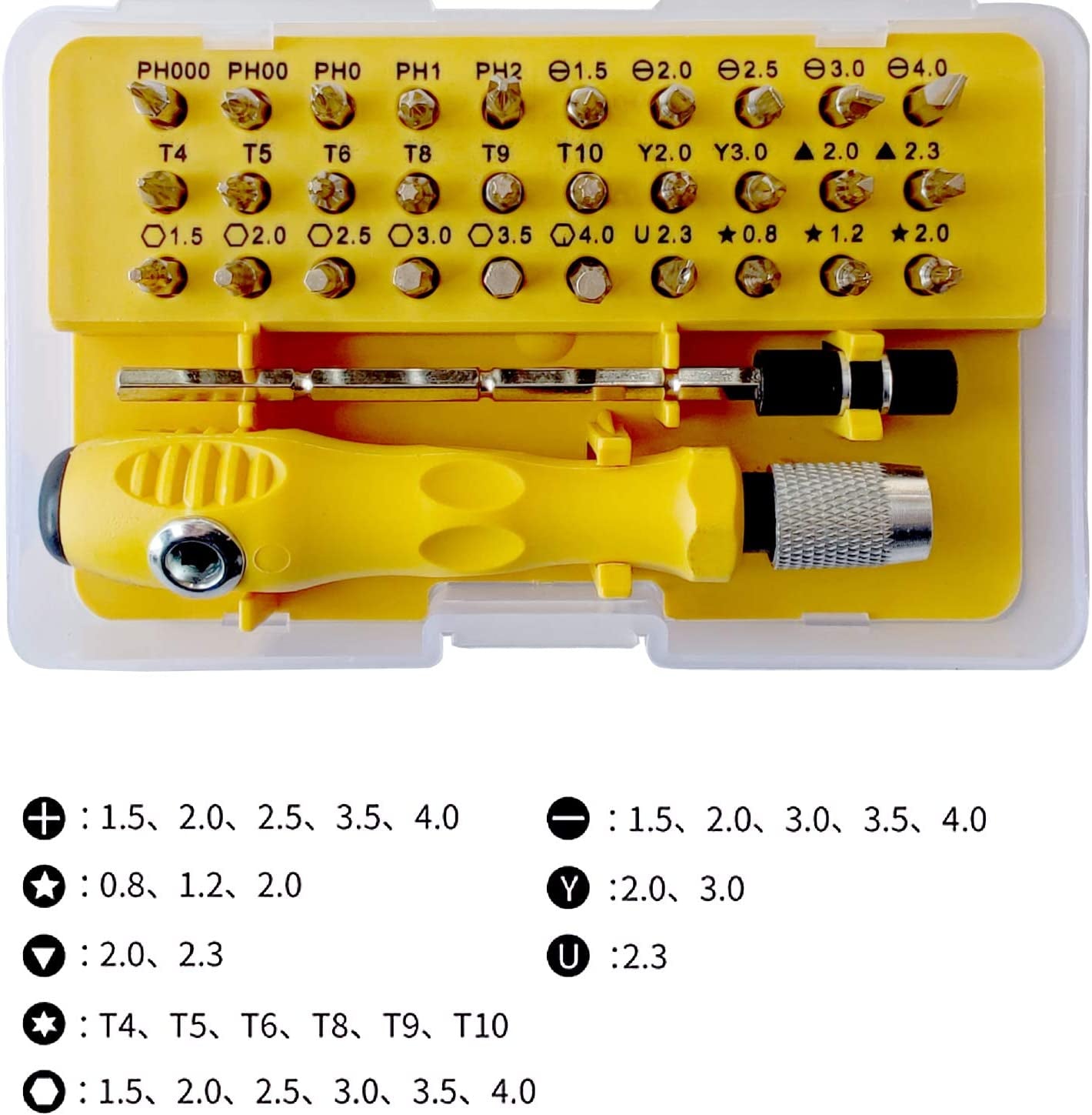 Small Screwdriver Set, 32 in 1 Precision Magnetic Screwdrivers Kit with Adjustable Pole & Anti-Slip Handle, Screwdriver Sets in Case for Glasses Repair Ps4 Computer Laptop