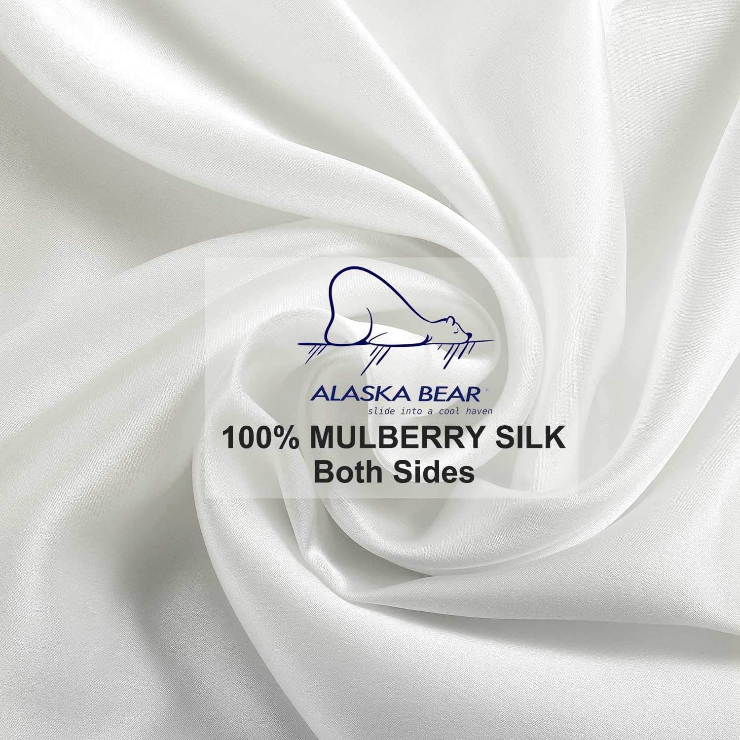 100% Mulberry Silk Pillowcase for Hair and Skin Health, Hypoallergenic, Standard Size 50X75Cm Natural Silk Pillow Case Slip Beauty Sleep (1Pc, Ivory White)