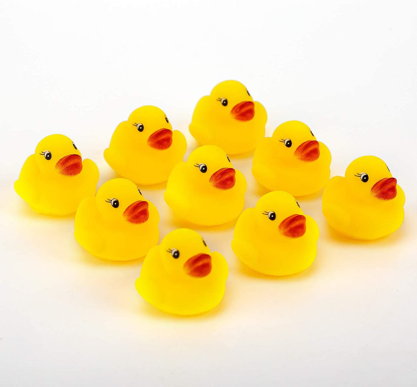 50Pcs Rubber Ducky Bath Toy for Kids, Float and Squeak Mini Small Yellow Ducks Bathtub Toys for Shower/Birthday/Party Supplies