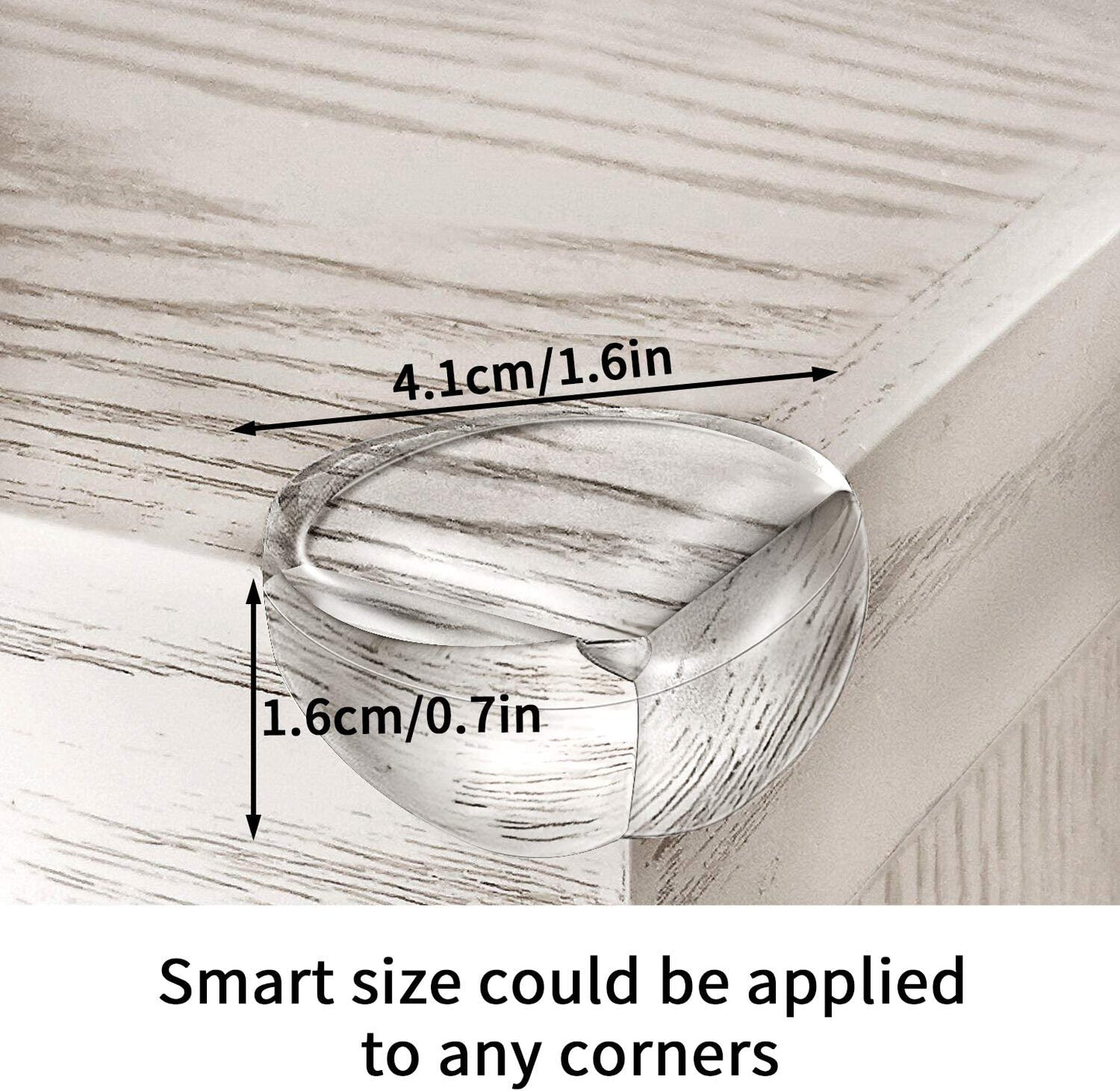 Baby Safety Corner Protectors, 20 Pack Clear Corner Guards for Tables, Furniture, with 20Pcs Strong Adhesive for Backup Use