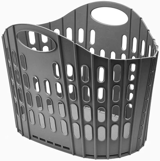 Flat Easy Store Laundry Basket Hamper, Dark Grey, 38 Litre 518150