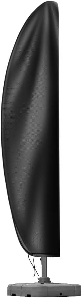 Cantilever Parasol Cover Waterproof, Fit for 2.5M 2.7M 3M 4M Patio Large Overhanging Outdoor Parasol,600D Oxford UV Resistant Windproof Garden Umbrella Cover with Zip