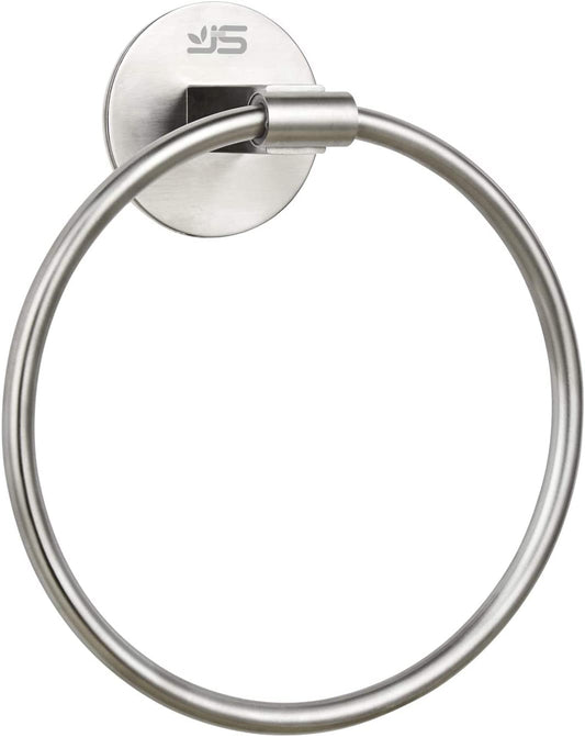 Self Adhesive Towel Holder,Stainless Steel Bathroom Towel Ring 7.08 Inches/18Cm,Wall Mounted 3M Self Adhesive Hand Towel Rails for Kitchen Bathrooms