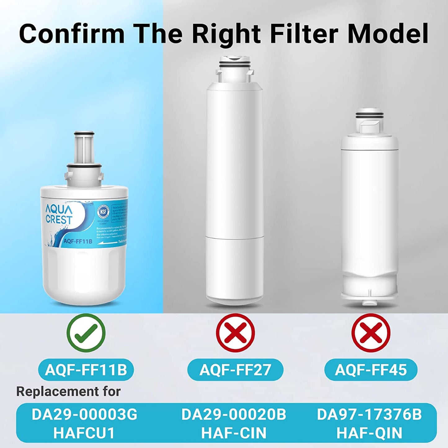 DA29-00003G Fridge Water Filter, Compatible with Samsung Aqua Pure plus DA29-00003G DA29-00003B DA97-06317A DA61-00159A HAFCU1/XAA HAFIN2/EXP APP100 WF289 (2)