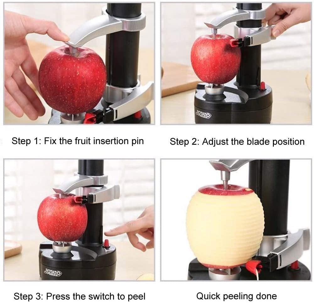 Electric Potato Peelers Automatic Rotating Apple Peeler Potato Peeling Machine Automatic Fruits Vegetables Cutter Kitchen Peeling Tool