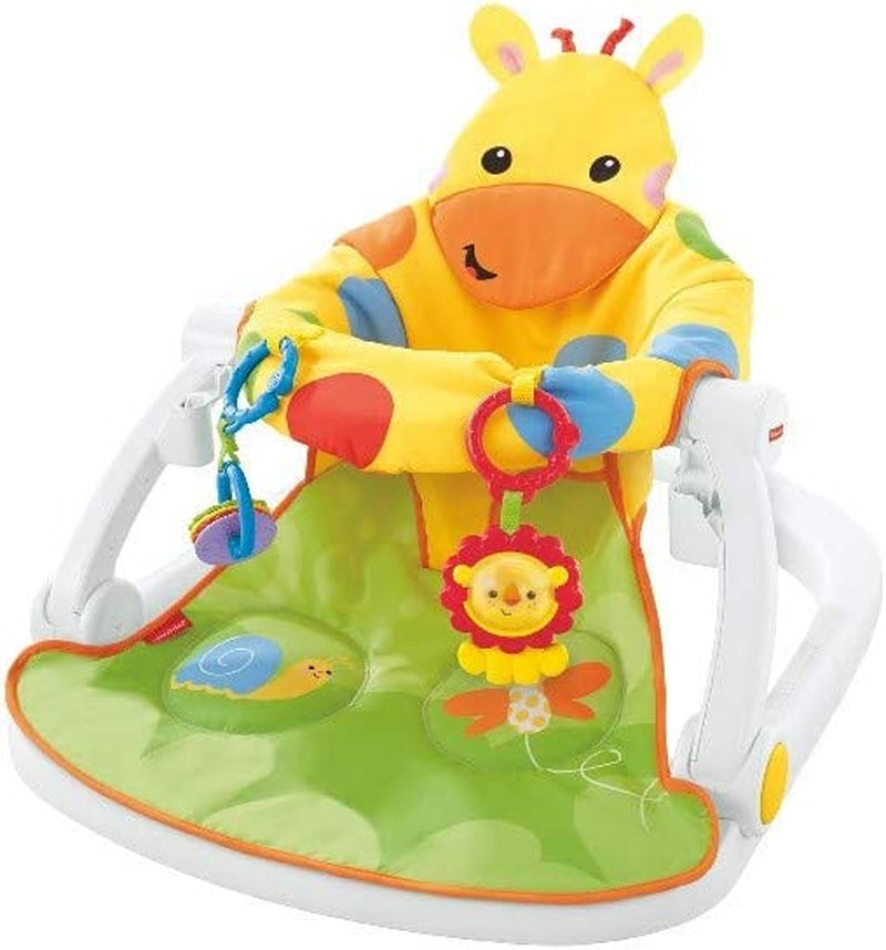 DJD81 Giraffe Sit-Me-Up Floor Seat, Portable Baby Chair or Seat with Removable Tray, Rattle and Teething Toy (Pack of 1)