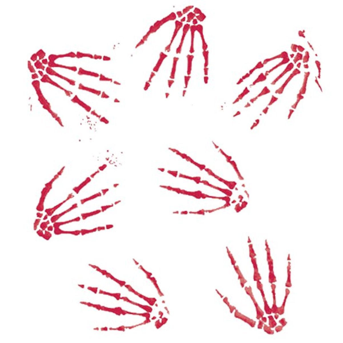 Bloody Skeleton Hand Prints