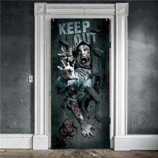 Zombie Attack Door Decoration -80cm x 1.8m