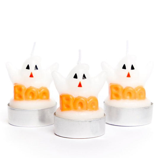 Ghost Tea Light Candles - 5cm (3pk)