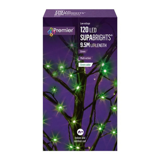 120 LED Green Supabright Lights