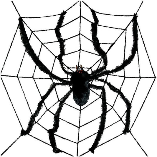 Large Spider Web & Spider - 2.4m