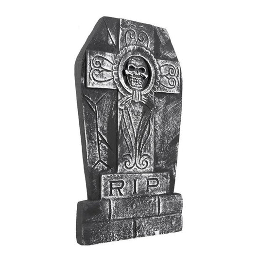 Skull Cross 'RIP' Tombstone - 50cm