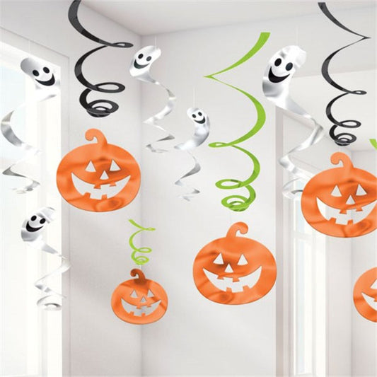 Value Halloween Family Friendly Swirls - 60cm (12pk)