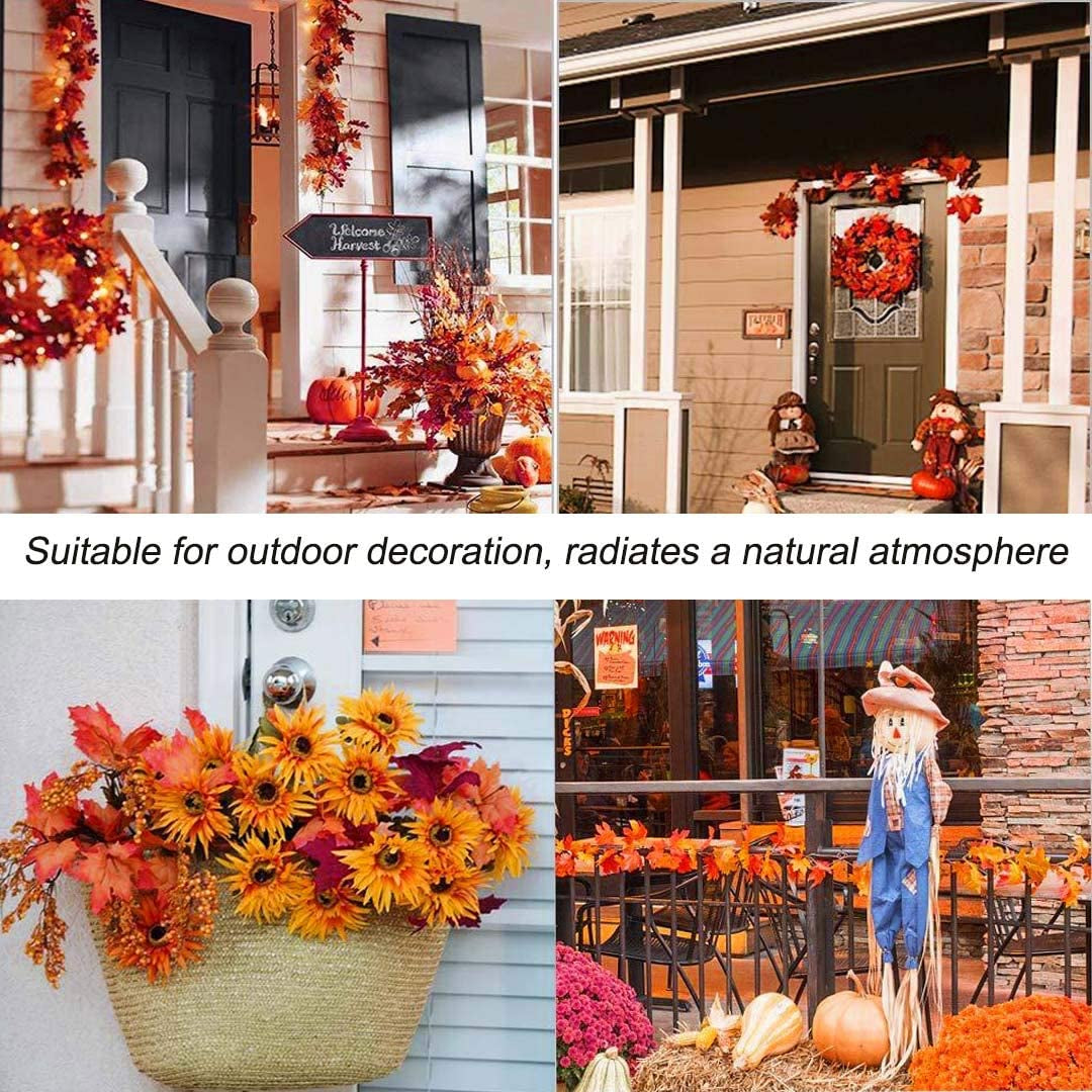 Autumn Decorations,  Fairy Lights, 20 Maple Leaf Light, Garden Lights Outdoor Lights, Autumn Wreath, Christmas Decorations Halloween Decorations Leaves Decoration Thanksgiving Decorations