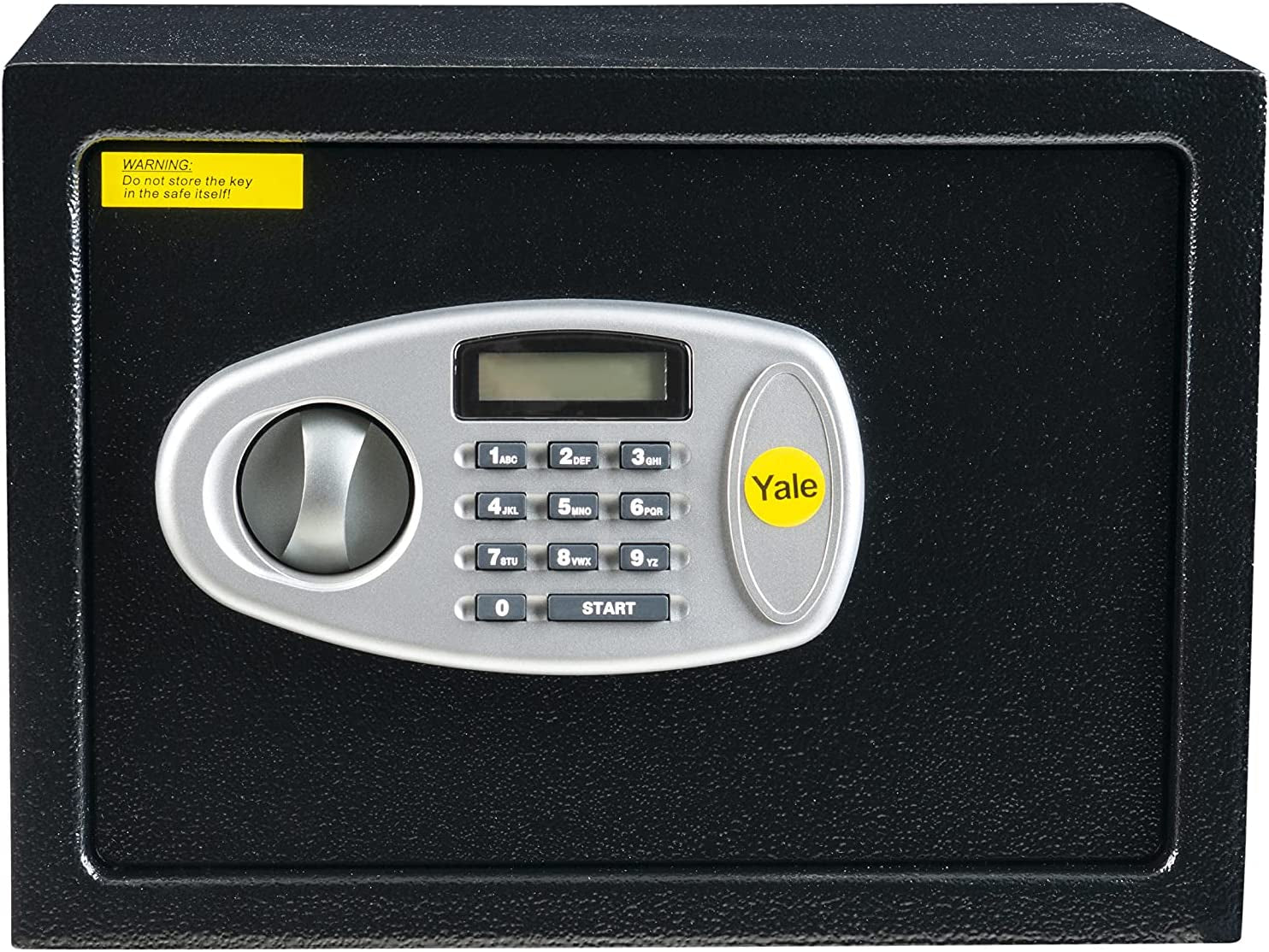 Y-MS0000NFP Medium Digital Safe, Steel Construction, LCD Display, Steel Locking Bolts, Emergency Override Key, Wall and Floor Fixings, 16 Litre Capacity 25 X 35 X 25 Cm, Home Office Safe , Black