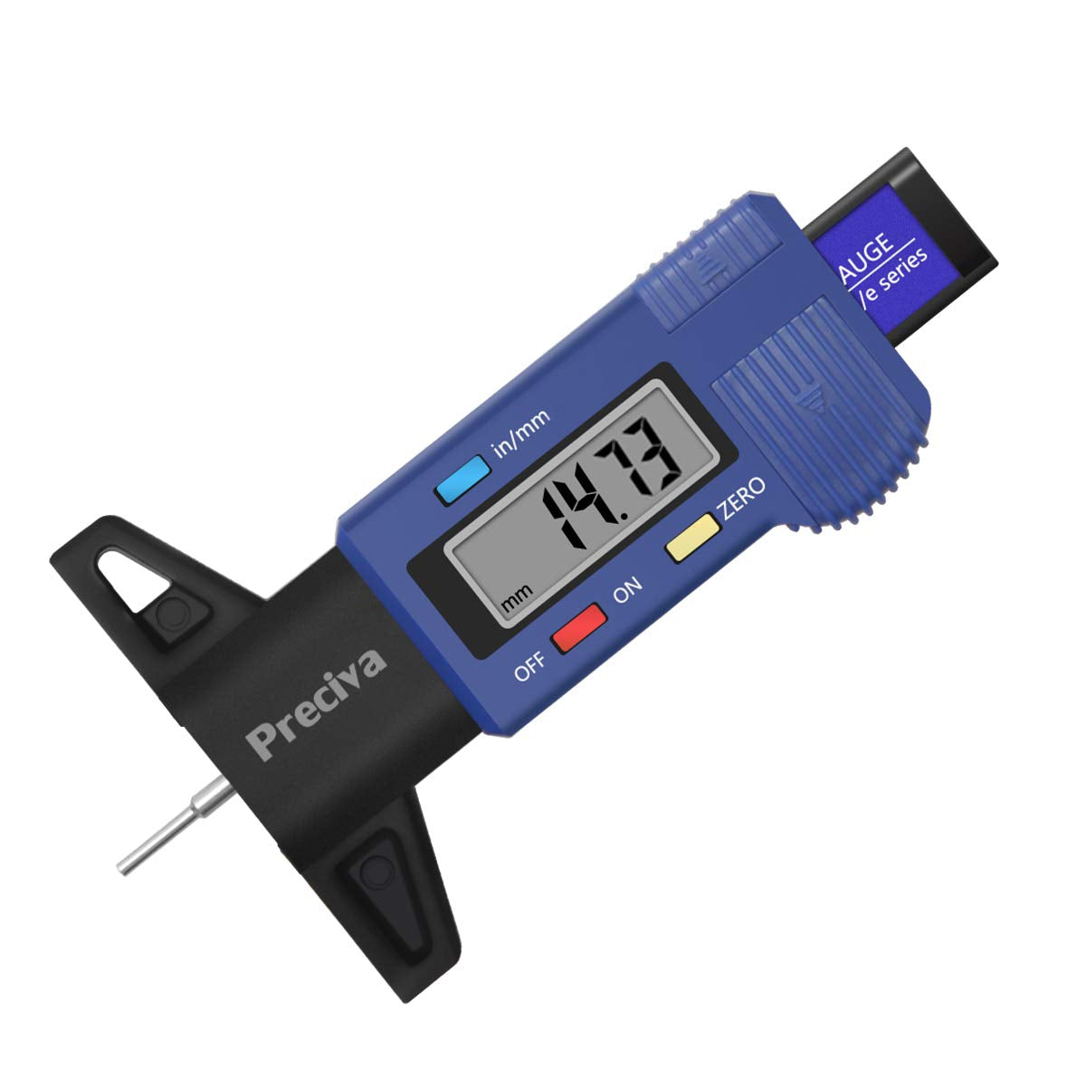 Digital Tyre Tread Depth Gauge, 0-25.4 Mm/ 1 Inch Portable Tyre Tread Checker and Tyre Measurement with LCD Display for Cars, Vans, Trucks