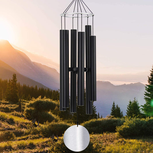 Wind Chimes for Garden,36Inch Large Wind Chimes for outside Tuned Relaxing Soothing Low Bass,Memorial Wind Chimes Sympathy for Mom Dad,Black