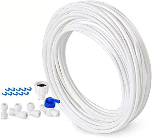 10 M Water Supply Pipe Tube Fridge Connector Kit for European Style Double Fridge Refrigerator (1/4" Pipe)