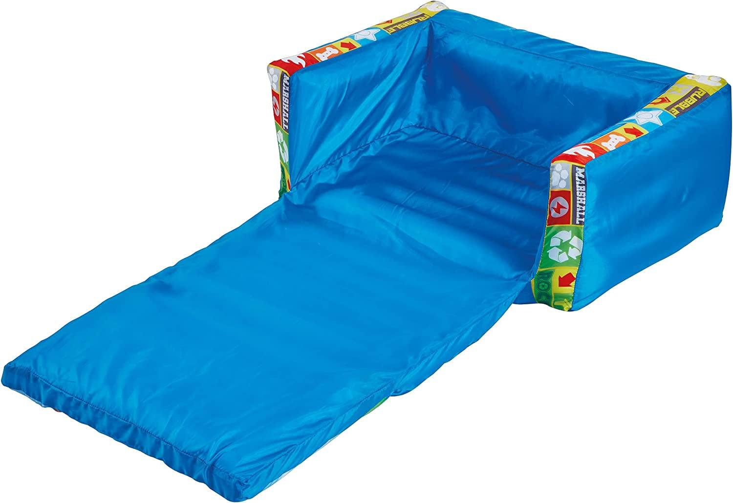 2 in 1 Inflatable Flip Out Mini Sofa and Lounger, Fabric, Blue, 105X68X26 Cm