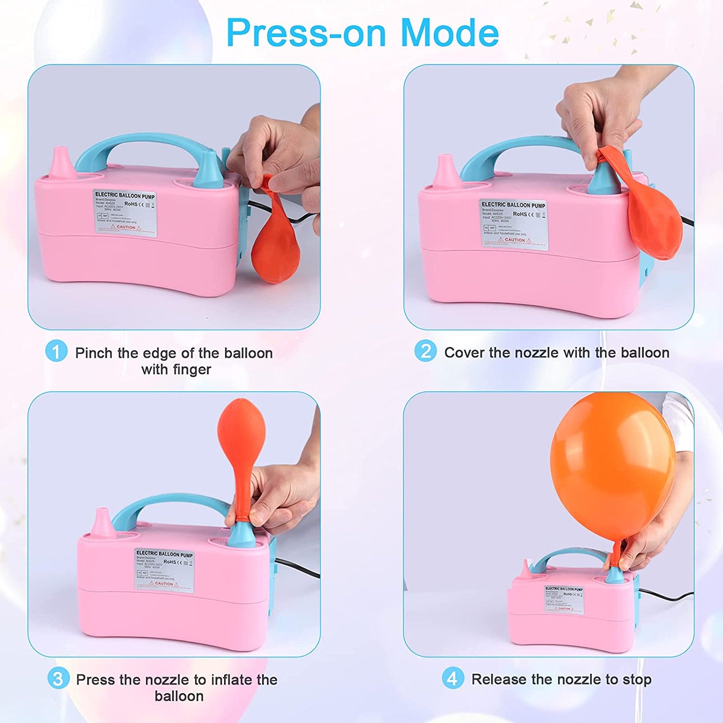 Balloon Pump, Electric Inflator Pump Inflator Blower Electric Balloon Inflator Portable Pump for Party, Wedding, Birthday, Promotional Activities