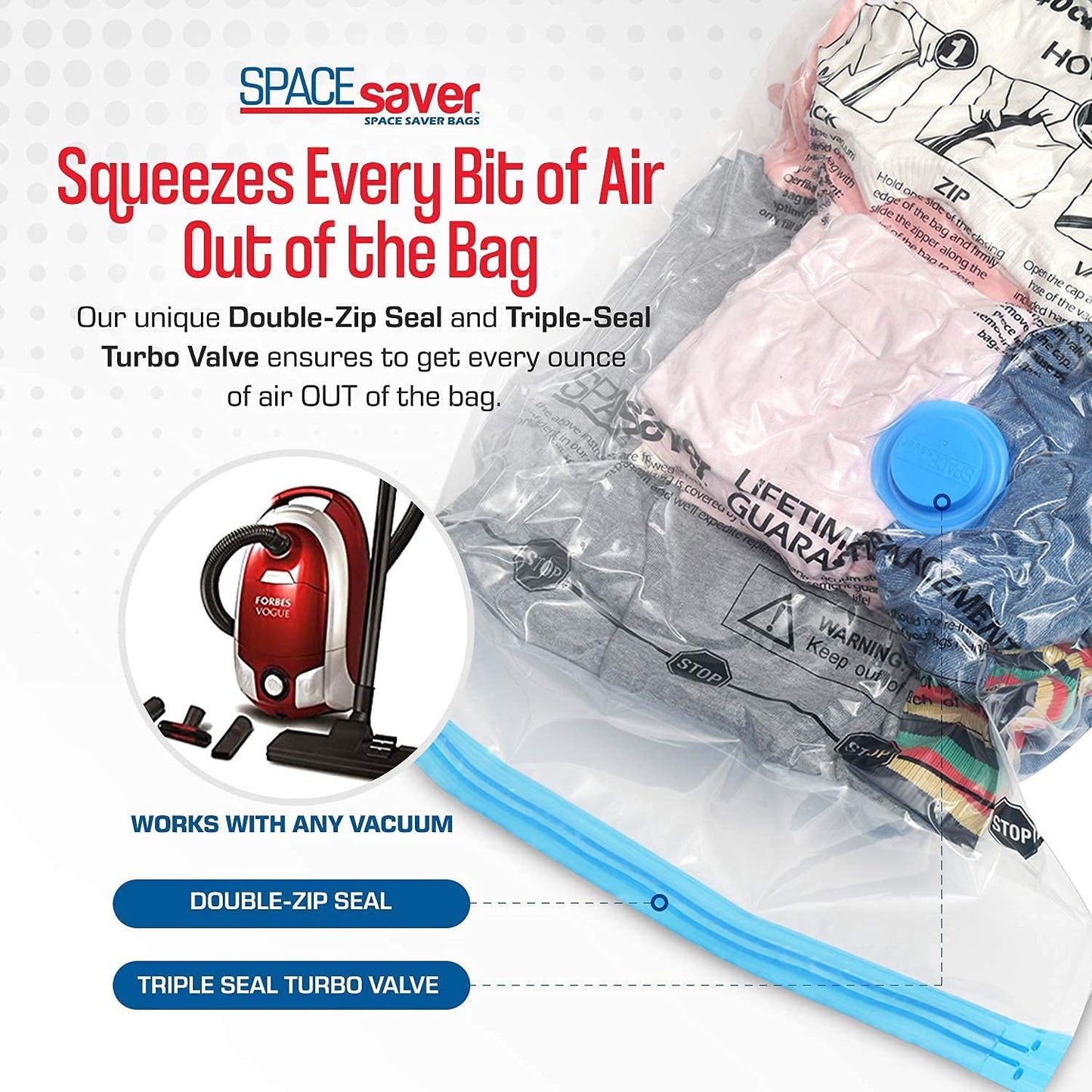 Premium Vacuum Storage Bags with 80% More Storage, Includes Hand-Pump for Travel, Triple Seal Turbo-Valve for Max Space Saving, Variety 12 Pack (3 Small, 3 Medium, 3 Large, 3 Jumbo)