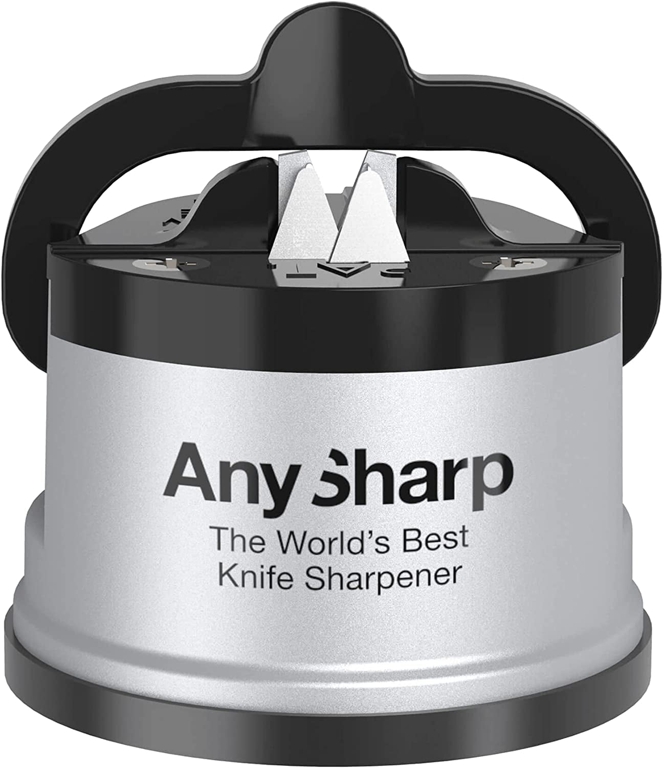 Knife Sharpener with Powergrip, Silver