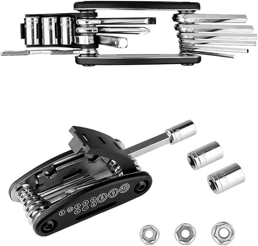 16 in 1 Multi-Function Bike Bicycle Repair Tool Kit Allen Wrench with Tire Pry Bars Rods