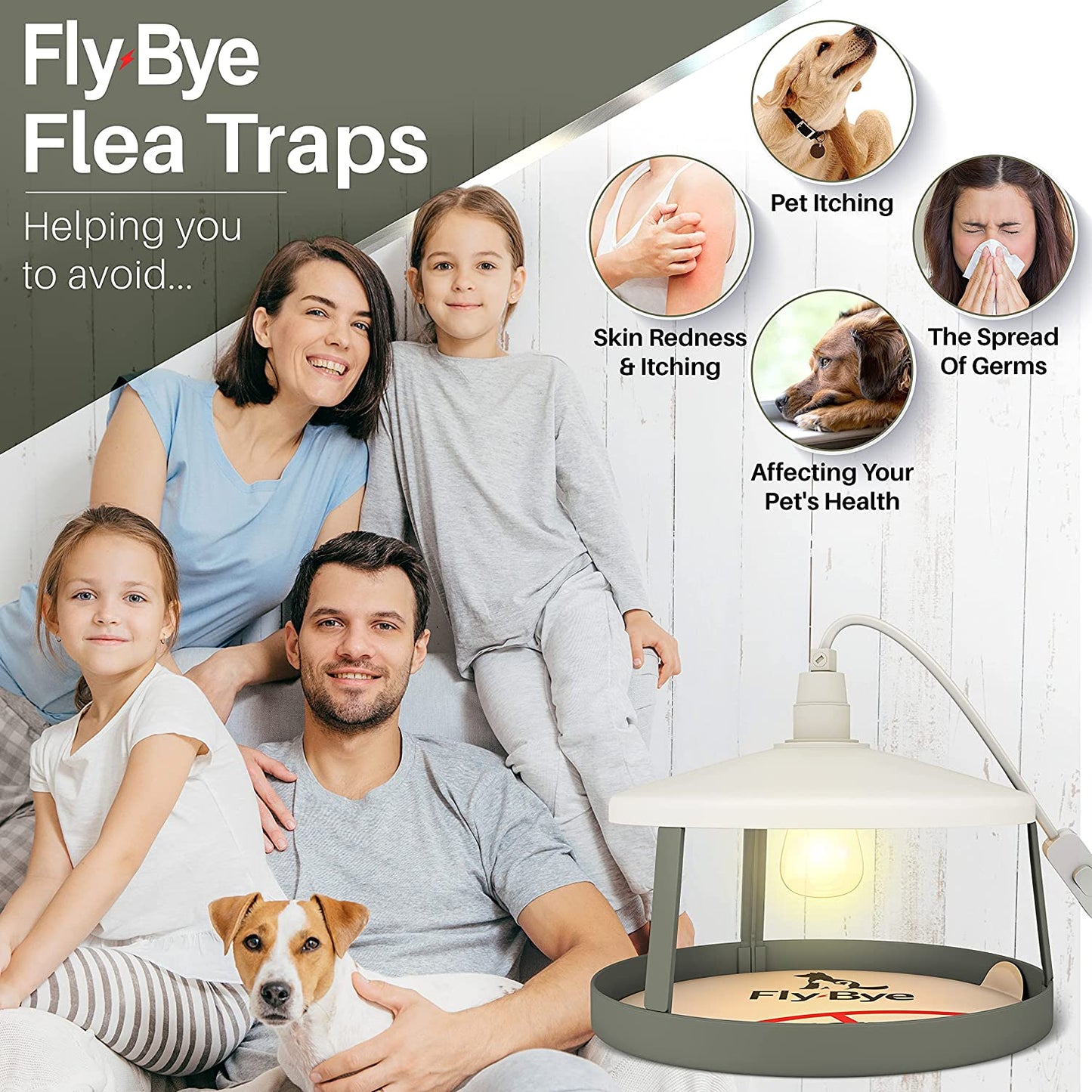 2X Ultimate Flea Traps with 12 Sticky Discs - Flea Treatment for House - Flea Killer for Home - Less Hassle than Flea Bombs for the Home - Truly Replicates Animal Body Heat