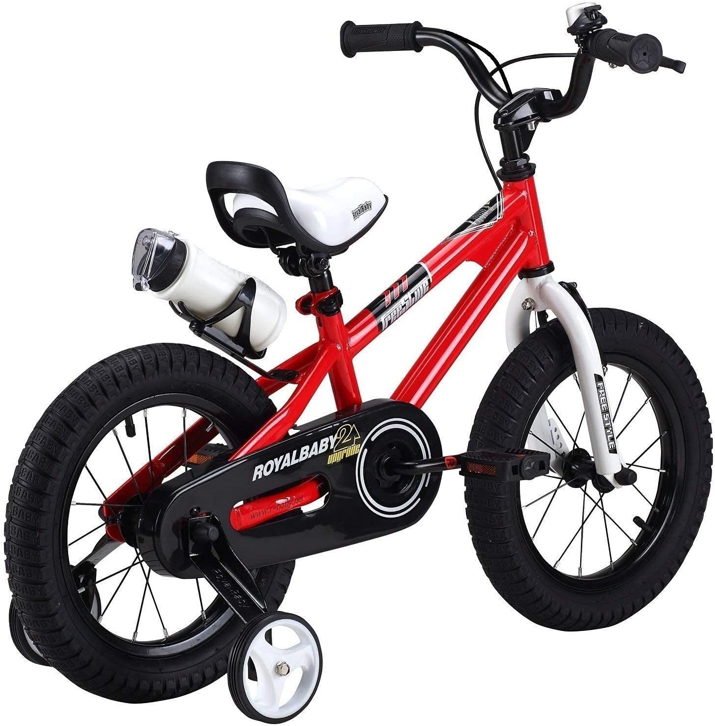 Freestyle Boy’S Girl’S Kids Children Child Bike Bicycle 6 Colours, 12”, 14”, 16”, 18” with Stabilisers, Water Bottle and Holder.