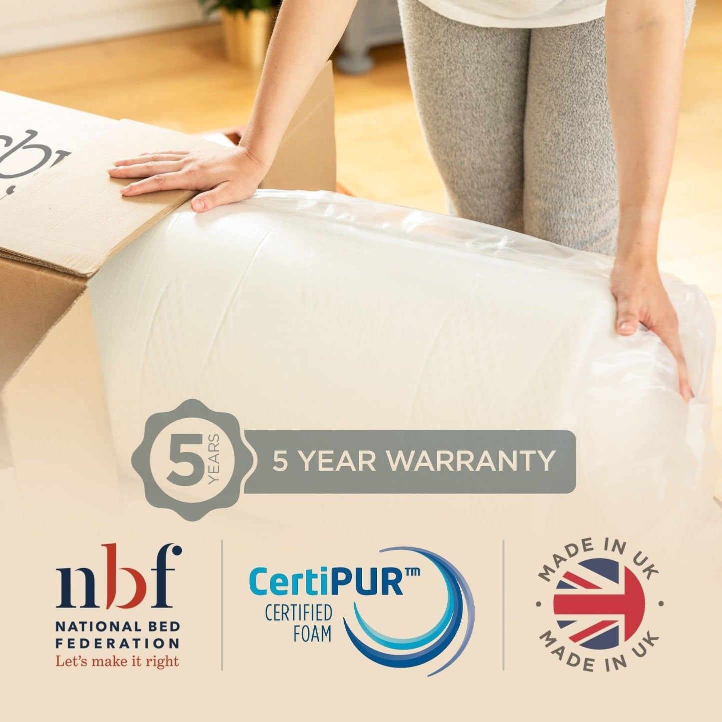 Sleep' No5. Pocket Spring and Memory Foam 'Climate Control' Mattress | Double: 137Cm X 190Cm