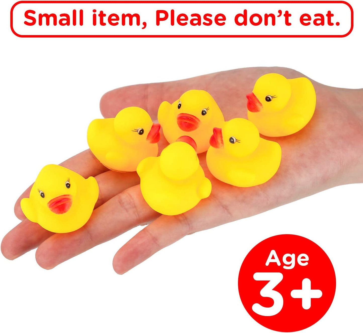 50Pcs Rubber Ducky Bath Toy for Kids, Float and Squeak Mini Small Yellow Ducks Bathtub Toys for Shower/Birthday/Party Supplies