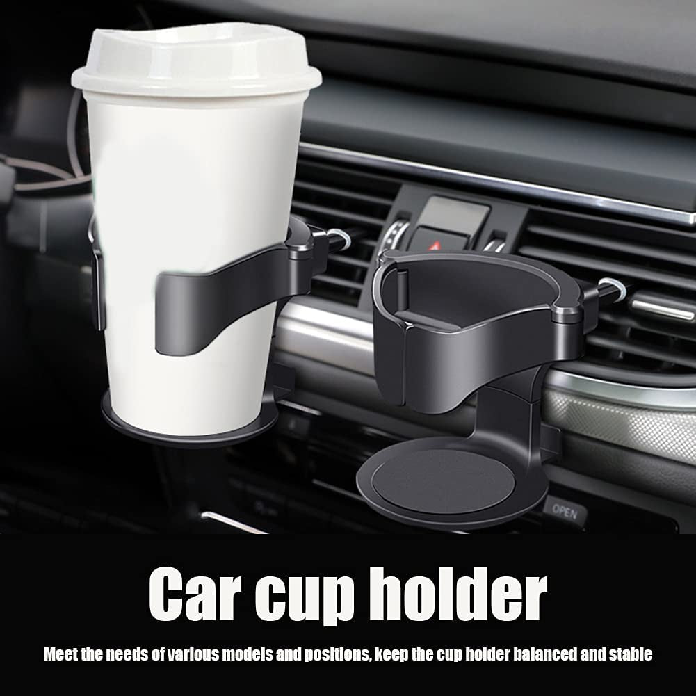 Car Cup Holder, Air Vent Cup Holder with Adjustable Base, Car Cup Holder for Ventilation Suitable for Bottle Coffee Cup Beverage Can