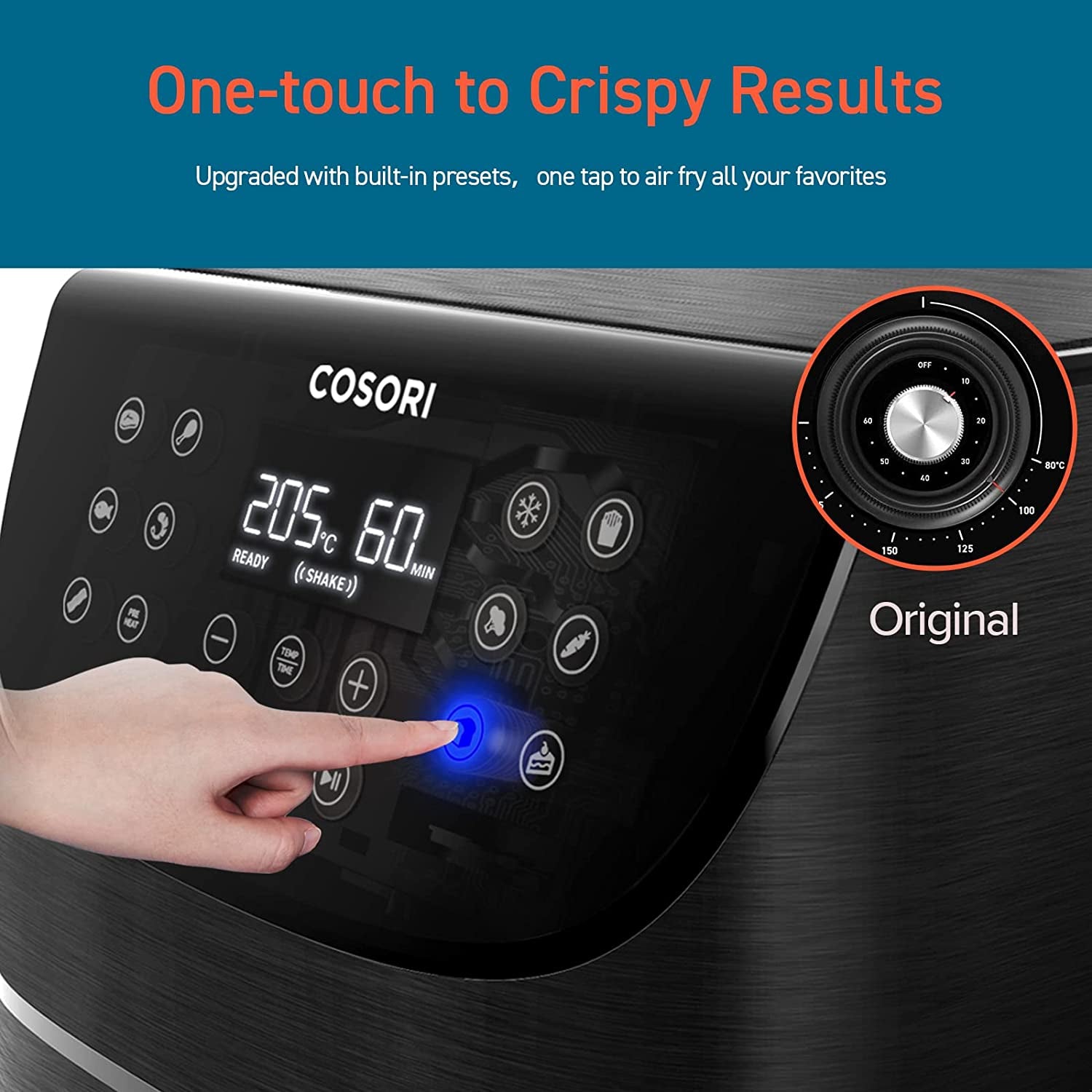 Air Fryer with 100 Recipes Cookbook, XXL 5.5L Oil Free Air Fryers for Home Use, 11 Presets, LED Onetouch Screen, Timer & Temperature Control,Nonstick Basket, [Save Upto 55% on Energy Bills]