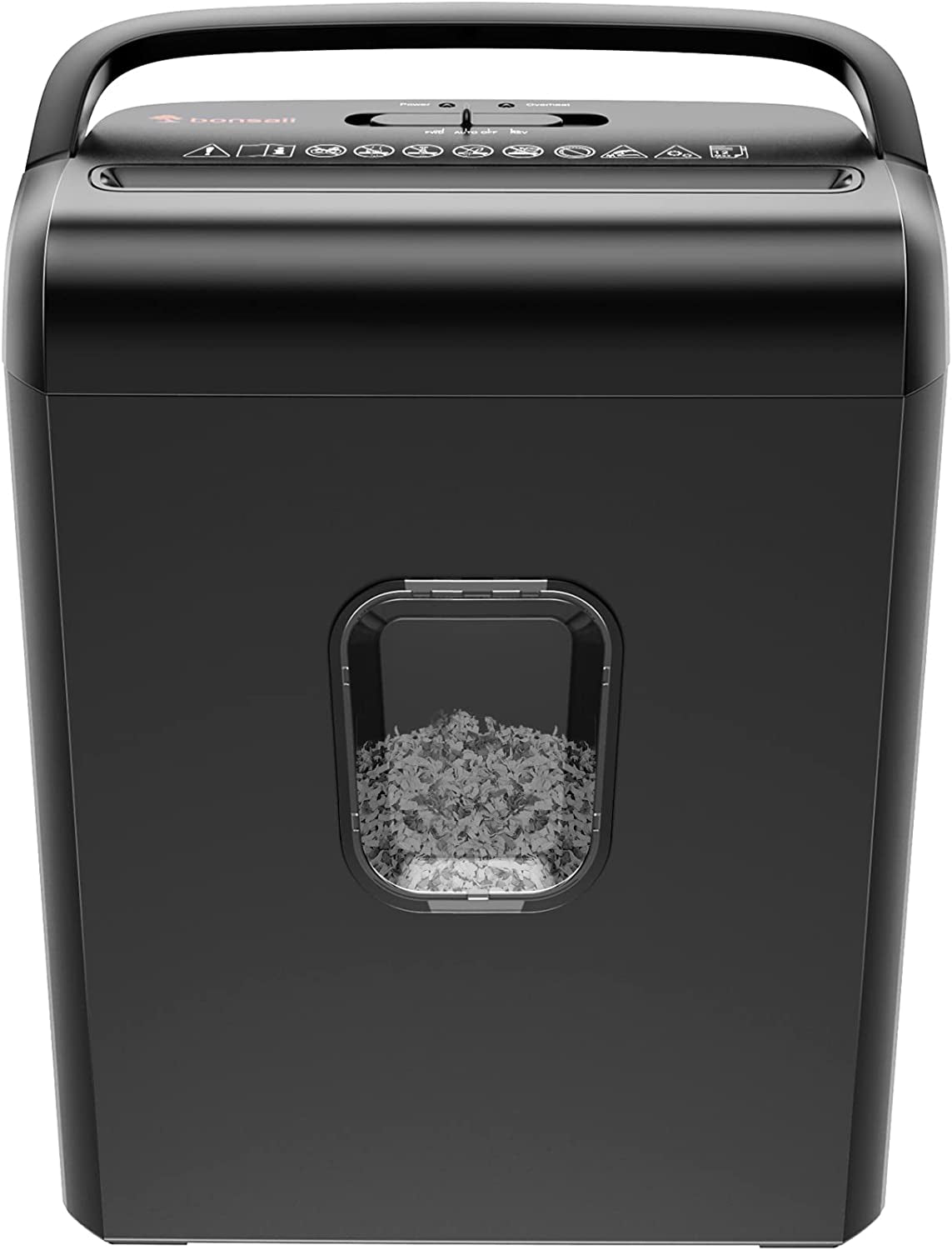 8-Sheet Cross Cut Shredder, P-4 High-Security Paper Shredder for Home & Small Office Use, Shreds Credit Cards/Staples/Clips, Portable Handle Design with 13-Litre Wastebasket, Black (C234-B)