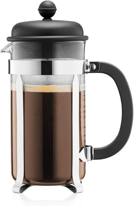 Cafeteria 8 Cup French Press Coffee Maker, Black, 1.0 L, 34 Oz