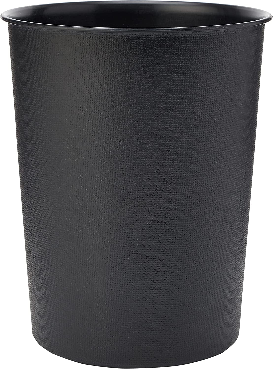 Quality Vibrance Black Lightweight Plastic Waste Paper Basket Bin