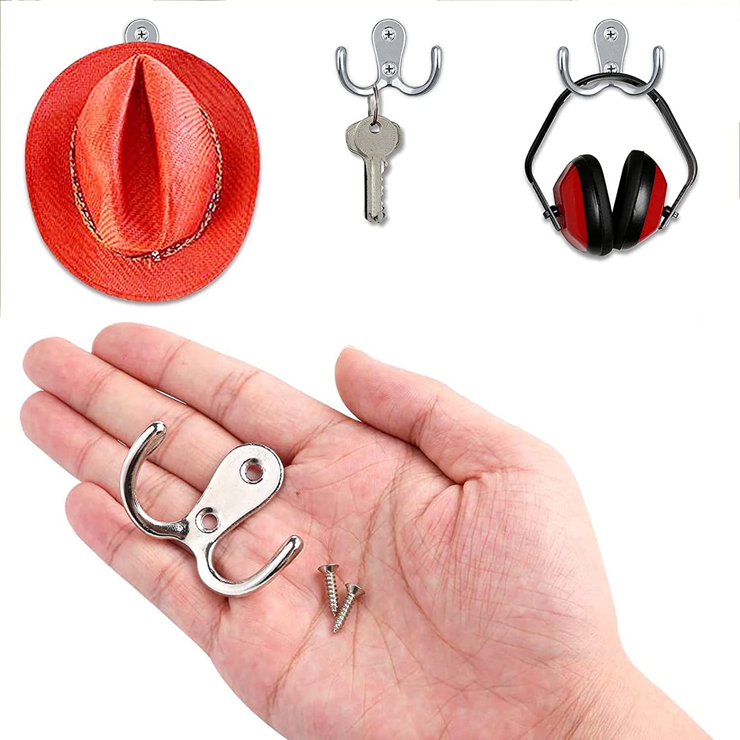 4pcs Hat Holder Sticky Wall Mount Hook For Baseball Cap Casual Hat