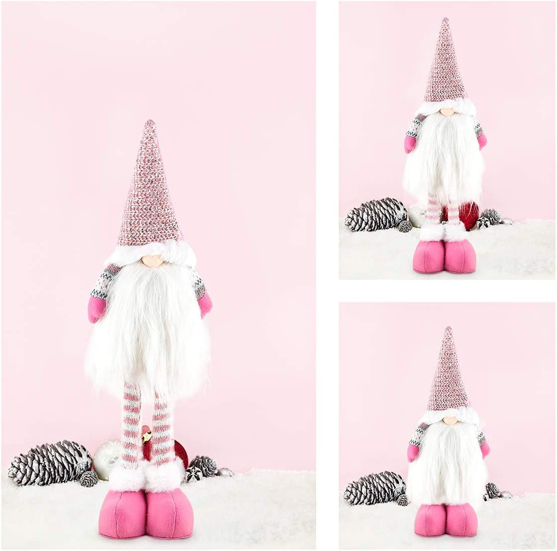 Swedish Christmas Santa Gnome Plush Doll, Handmade Swedish Gnome, Scandinavian Tomte, Yule Santa Nisse, Plush Elf Toy, Winter Table Ornament, Christmas Decorations- 57Cm (32012 A)
